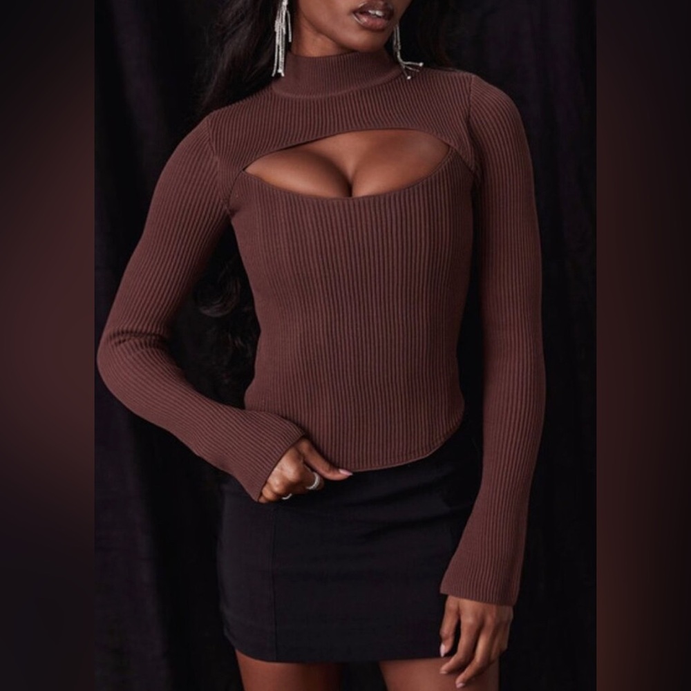 House of CB 'Georgina' Cocoa Knitted Corset Size Small